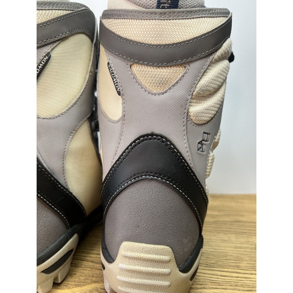 Salomon Womens Snowboard Boots Size 6 Gray Blue Quick Lace All Mtn Freestyle - Picture 6 of 10